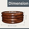 Healthy Floyds Natural Brown Wooden Churi Bangle Set for Women | Handmade Ethnic Wooden Bangles | Traditional Classic Wood Churi Bangles for Daily & Festive Wear (4 Pcs) #4