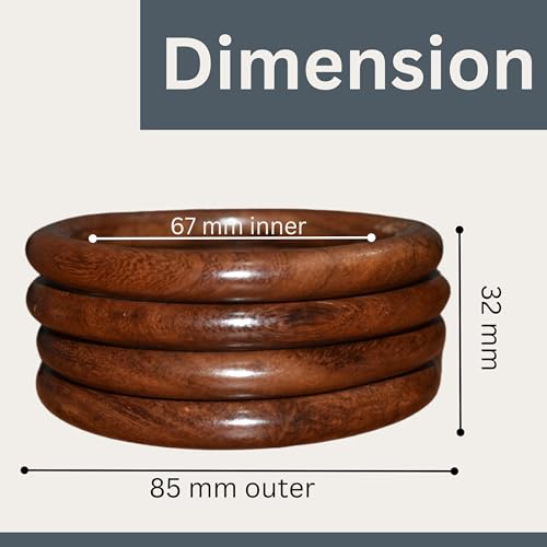Image of Handmade Natural Wooden Bangles, Stylish Designs,Artisan Premium Quality for Women | Natural Wood Bangles Christmas Gift Jewelry for Her | Eco-Friendly Artisan Crafted Gift