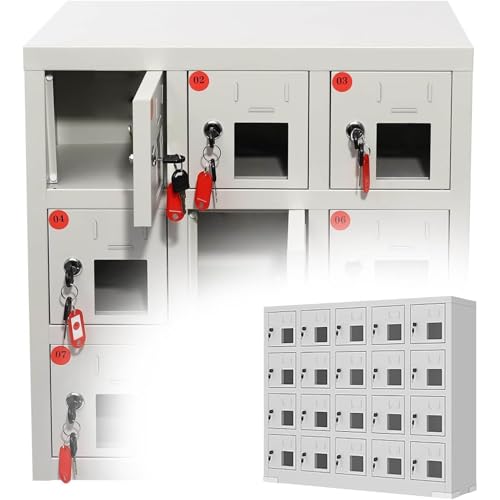 BHGFYXBS Secure Stainless Steel Phone Lockbox Independent Key Sto Cabinet For Teachers & Staff Le Device Safe Solut For Classrooms & Office Use