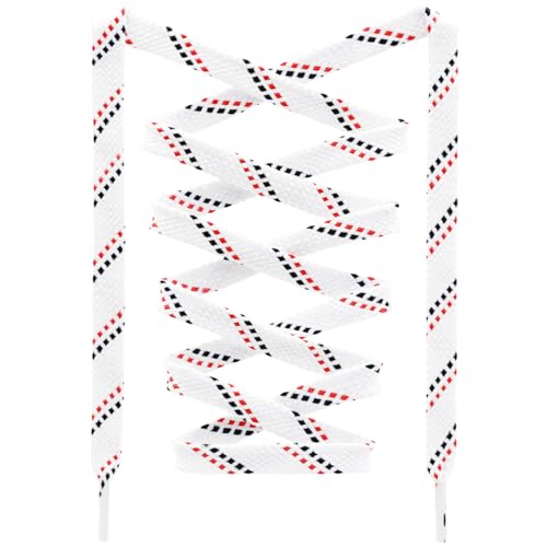 Image of Flat Shoelaces Multicolor Twill Point Thick Shoe Lace Shoestring 2 Pair