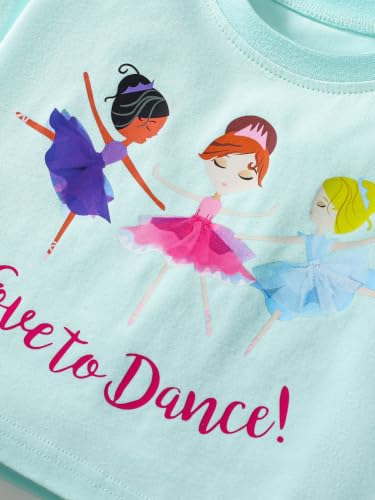 Image of HILEELANG Girls Skirt Set 2 Piece Outfit Cotton Tee Tulle Skirt Set | Soft Cotton Tee, Applique Detail, Layered Tulle Skirt with Lining, Lightweight Comfort for Toddler Little Girls