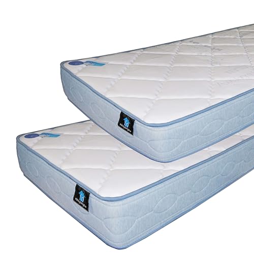 Miroytengo Pack de 2 Colchones Mirotengo Juveniles con Núcleo Foamflex HR, 2 Medidas (90x190 cm y 90x180 cm)