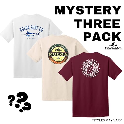 Koloa Surf Company Mystery 3-Pack of Graphic T Shirts | Assorted Surf Shirts | Styles May Vary2