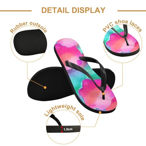 Watercolor Scallop Flip Flop Beach Summer Casual Sandal for Women & Men Shower Shoes 208619622