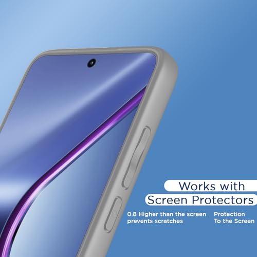Image of Pikkme Back Cover Compatible with Oppo K13 5G Shockproof Sleek Hybrid Armor Bumper Case(Grey)