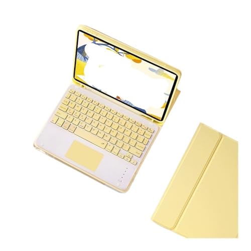 Funda teclado iPad Pro 13 2024 QWERTY táctil con ranura bolígrafo cuero universal YSJX