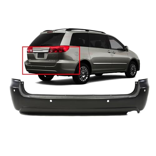 Image of FitParts Compatible with Toyota Sienna 2004-2010 Rear Bumper Cover | Primed, Ready to Paint, OEM 52159AE902, TO1100228