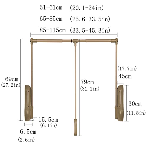 Tringle à vêtements télescopique alu gain de place suspendre cintre armoire - 3