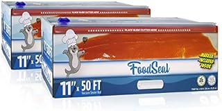 FoodSeal 11" x 50' Vacuum Sealer Rolls | 2-Pack | 100 Feet Total