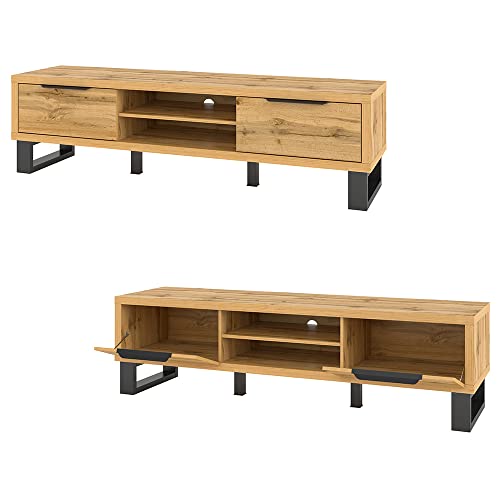 Lomadox Wohnwand inkl. Couchtisch in Wotan Eiche Nb., B/H/T ca. 394/190/50 cm – Bild 5