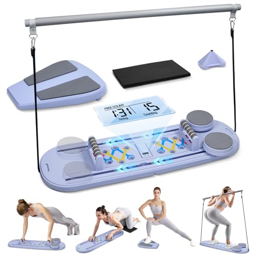 Yapasopu 5 en 1 Pilates reformar máquina para el hogar Tabla Abdominal Plegable con Rebote automático Rueda Abdominal Pilates Equipo de Entrenamiento para Cuerpo Completo Pilates reformar