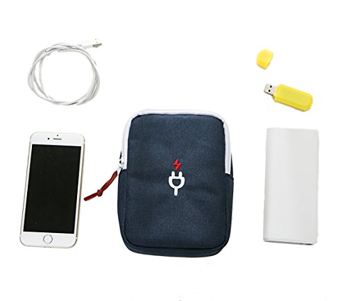 Isuperb® Charge Bag Usb Cable Earphone Pouch Camera Phone Bag Waterproof Zipper Case Electronics Accessories Organizers For Travel (Light Blue) #TOP2