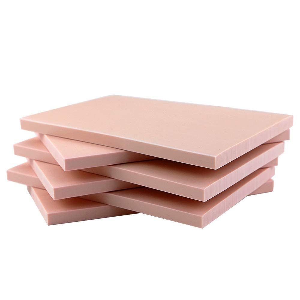 6 sztuk 10 x 15 cm, jasnoróżowe gumowe pieczątki do rzeźbienia, gumowe, rzeźbione, do pieczątek, miękkiej gumy, rzemiosła i projektów rzemieślniczych