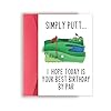 YiKaLus Funny Golf Birthday Card for Men, Snoopy Sports Bday Gifts for Dad Uncle Husband Brother, I Hope Today Is Your Best Birthday By Par