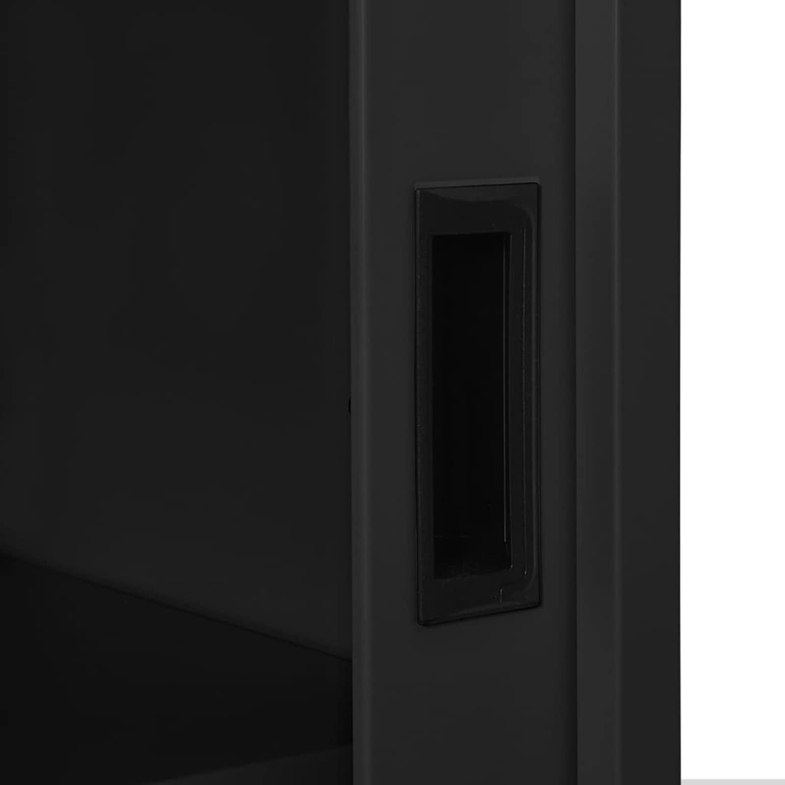 LAPOOH Armario con Puerta corredera, Armario Metalico, Armario Oficina, Mueble Archivador, Armario Archivador, Armario De Almacenamiento, Archivero Documentos, acero Antracita 90x40x90 cm