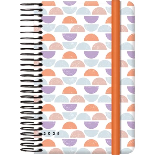 Dohe - Agenda 2025 - Semana Vista, Tamaño Bolsillo (8,5x13 cm), 12 Meses Enero a Diciembre, Tapa Dura y Goma, Planificador en Español, Material de Oficina - CUTE DUNE