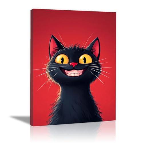 Tableau de décoration murale chats noirs pour habiller un mur vide facilement
