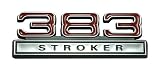 Chrome & Red SUV Car 4" Long Pair Stroker 383 6.2 Engine Emblems