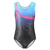 ESHOO Mädchen Kinder Leotard Ärmellose Turnanzug Gymnastikanzug Trikot Gymnastik Dancewear Tanzbekleidung Wettkampf 5-14 Jahre