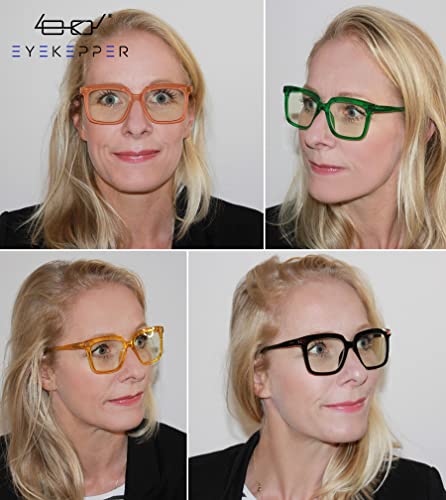 Image of Eyekepper 4-pack Reading Glasses Blue Light Blocking Square Computer Readers Women