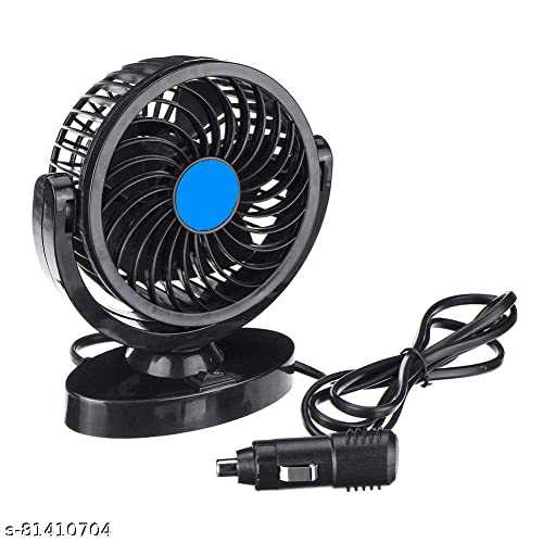 E-GENERIX Universal Fit for All Vehicles 12V 360 Degree Adjustable Car Dashboard Air Cooler Single Head Cooling Fan