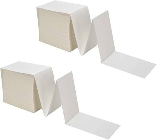 9527 Product Fanfold - Etiquetas térmicas directas de 4 x 6 pulgadas, etiquetas perforadas blancas, 2 pilas, total de 2000 etiquetas
