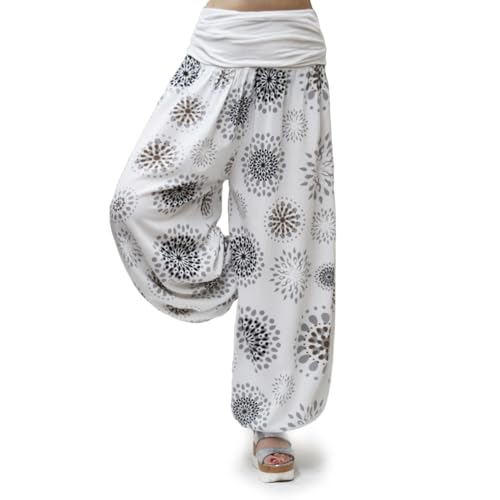 Gloop Pantalons décontractés XXL Sarouel légers pour Femmes Pantalons décontractés Pantalons d'été avec Beaucoup de Motifs 13024