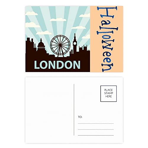 Cartes postales Halloween London Eye : lot cadeau de 20 souvenirs UK