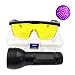 Produktbild Nikauto UV-Taschenlampe Black Light 51 LED Taschenlampe und UV-Schutzbrille Brillen-Detektor-Tool zur Erkennung Haustier Katze Hund Urin Reparatur Auto Prüfung Geld