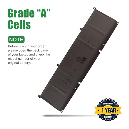 Image of P0FWH CPX-HGJCY 90Wh Laptop Battery Replacement for Dell inspiron 16 5630 7620 7630 7640 2-in-1 Series Notebook HGJCY 0M9DG0 M9DG0 Black 11.7V 7692mAh