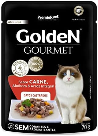 GoldeN Gourmet Gatos Castrados sabor Carne 70g