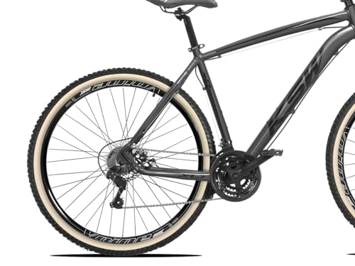 Bicicleta Aro 29 MTB KSW XLT100 18v Freios Hidráulicos e K7,19,Grafite Preto