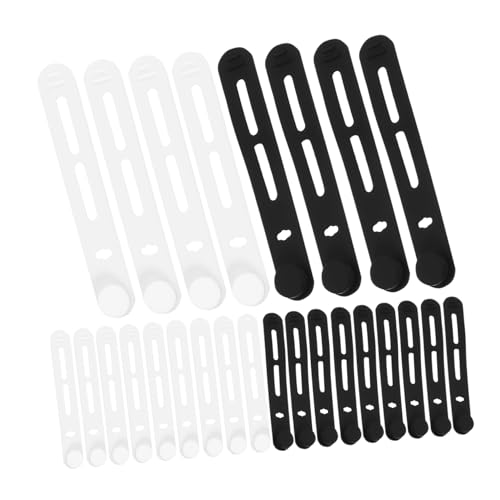 40pcs Organizadores de cables con abrazaderas de silicona para bajo escritorio miniatura 1