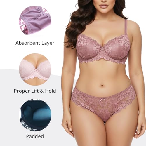 Image of Women's Floral Lace Lingerie Set | Bra and Panty Set | Lace Teddy Strap Babydoll Bodysuit Bra Panty Lingerie | Bikini Lingerie Babydoll Set for Honeymoon Couple Special Wedding Night