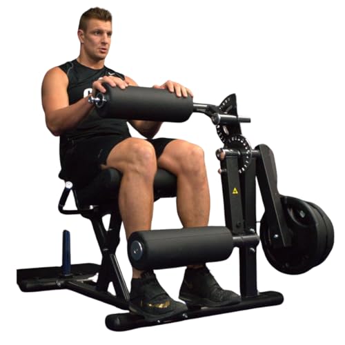Gronk Fitness Leg Extension & Curl Machine | Plate Loaded Adjustable Bench | Easy to Assemble | Built for Home & Light Commercial Use