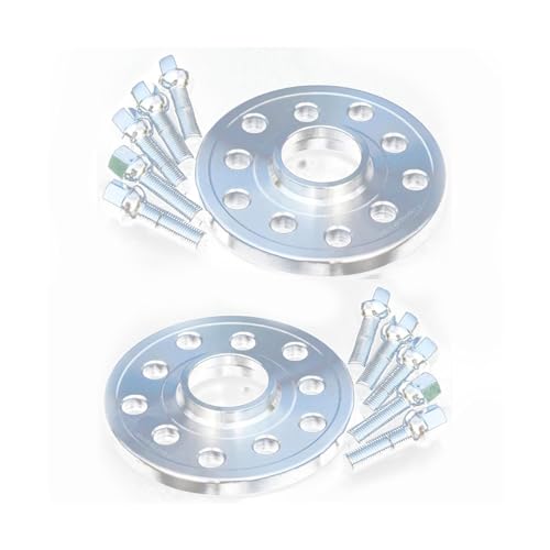 Compatible With A4 A8 For Quattro 2 5x100 5x112 CB 57.1mm 14X1.5 nuZ^[bNzC[Xy[T[ ǌ^LzC[nuKXPbg ԗpzC[Xy[T[(Silver,12mm)