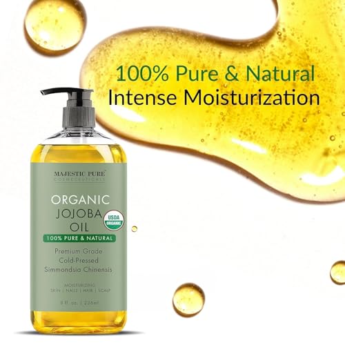 Majestic Pure MP_ORGJOJOBAOIL Organic Jojoba Oil - 100% Pure Cold Pressed Hexane Free thumb #2