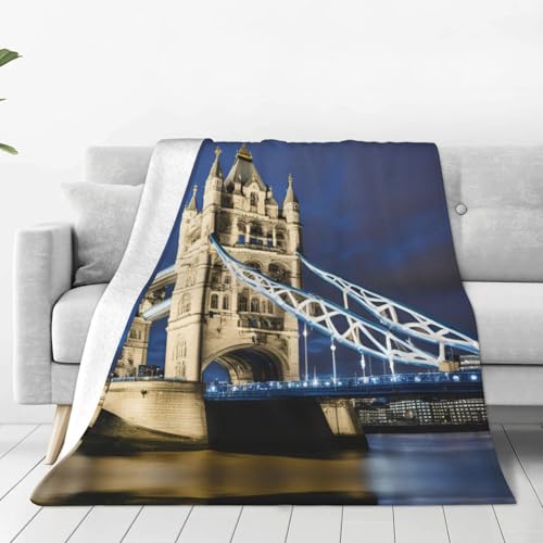 Tower Bridge London Print Flannel Blanket