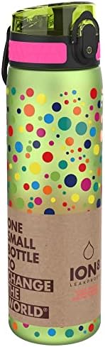 Ion8 Leak Proof Slim Water Bottle, BPA , Polka Dot