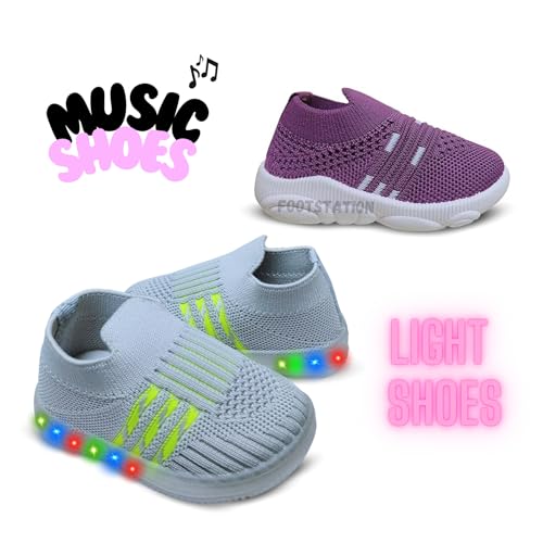 Image of Kids Trending Slip-On Shoes Combo, Pack of 2 (Light Shoe + Musical Shoe)