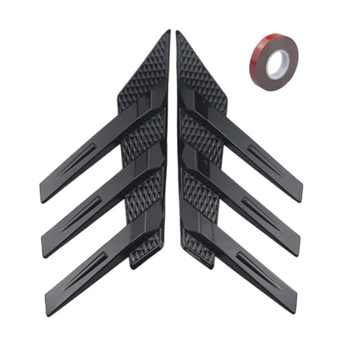 Aile arrière - pièces de carrosserie automobile, barrages d'air automobiles | Fenêtre arrière noire brillante Aile latérale, décor extérieur de voiture élégant, spoiler de fenêtre s