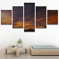 SIGNWIN 5 Panel Canvas Wall Art Mountainscape for Home Decorations Ready to Hang - 60