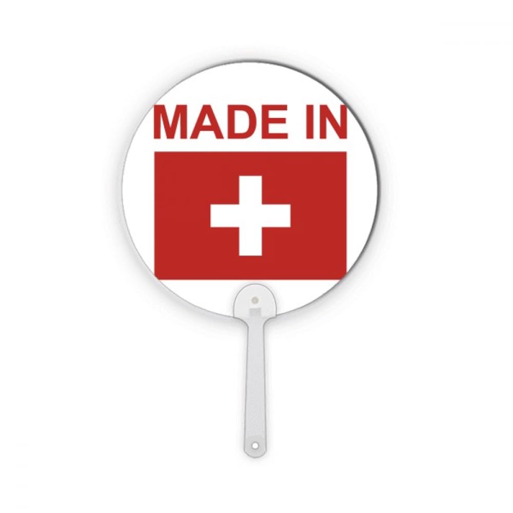 Éventail rond en plastique robuste Switzerland décoratif de haute finition