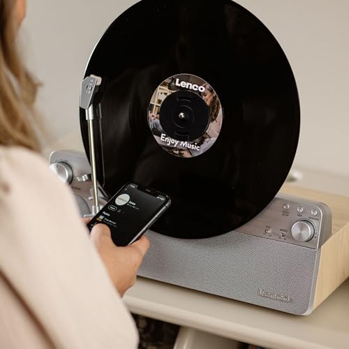 Lenco LSA-071SI - Giradischi verticale completamente automatico con altoparlanti integrati e Bluetooth® - Argento - 17