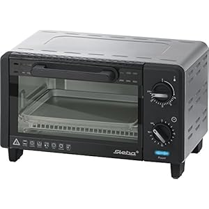 Steba Mini-oven KB 11, 9 liter volume, high-speed kwartsradiator, temperatuurregelaar, timer van 15 minuten, 2 inschuifniveaus, continue aan-functie, 1000 watt