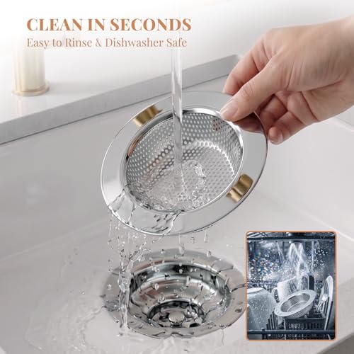 3 Piezas Colador para Fregadero de Cocina Acero Inoxidable miniatura 6