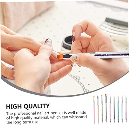 FRCOLOR 1 Conjunto/9 Pçs Conjunto De Pincéis De Arte Para Unhas Ferramentas De Manicure Yn Kit De Un