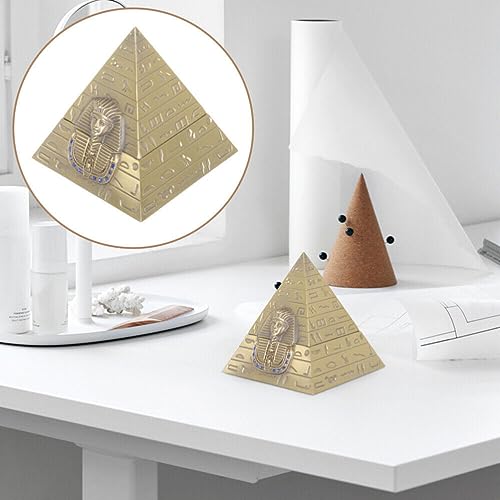 anso Boîte à bijoux pyramidale égyptienne pour décoration de bureau, boîte à bijoux (argent) – vue 5