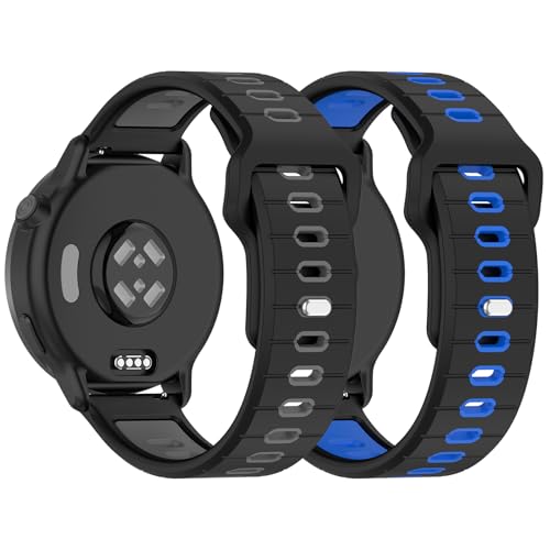 Correa de reloj de silicona para Garmin Forerunner 70/170/170 Music/55/165/165 Music/245/645, pulsera de 20 mm para Garmin Vivoactive 6/Vivoactive 5/Vivoactive 3, Medio, Silicona, Sin piedra preciosa