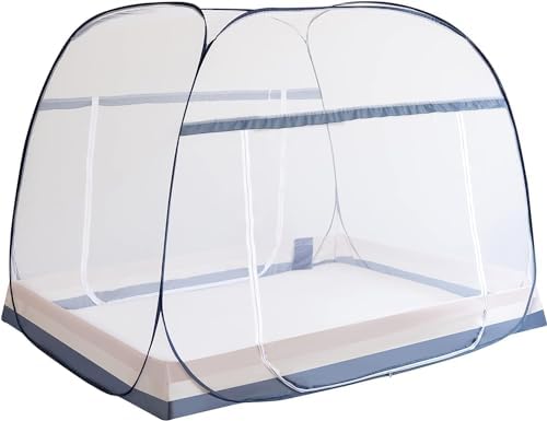 Pop Up Mosquito Tent,Portable Design with Sealed Netting Bottom & Instant Foldable Frame | Indoor/Outdoor Use for Kids & Adults | Compact Travel Bag (L78 xW71 xH65)